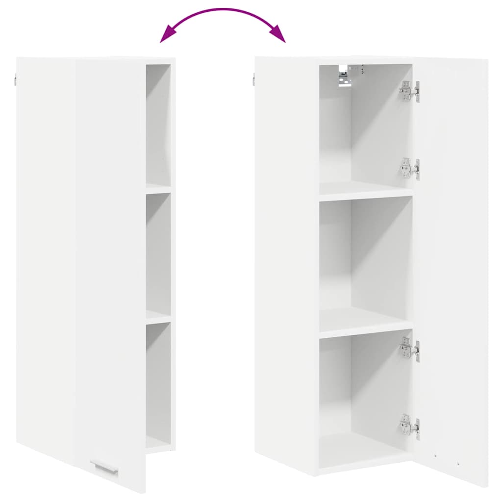 Hanging cabinet Riga White 30 x 31 x 100 cm Engineered Wood