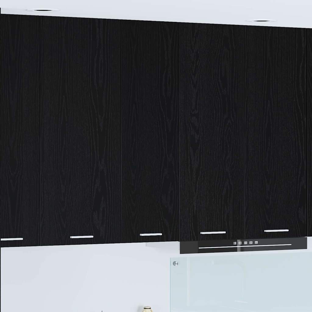Hanging cabinet Riga Black Oak 30 x 31 x 100 cm Engineered Wood