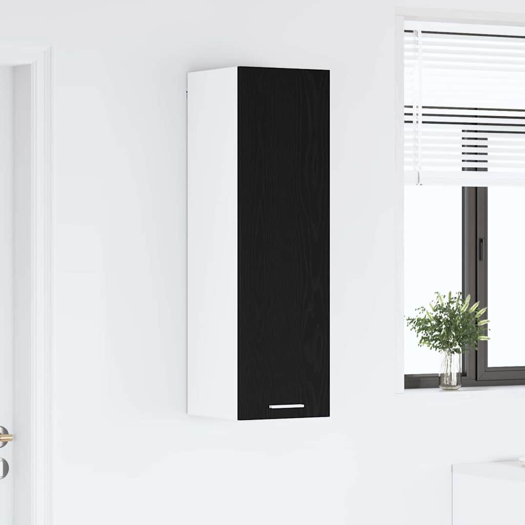 Hanging cabinet Riga Black Oak 30 x 31 x 100 cm Engineered Wood