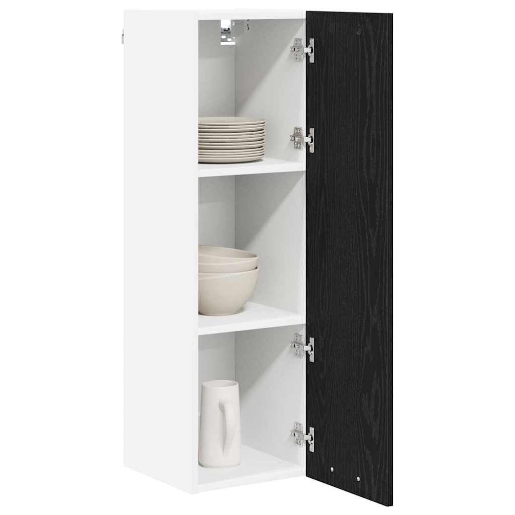 Hanging cabinet Riga Black Oak 30 x 31 x 100 cm Engineered Wood