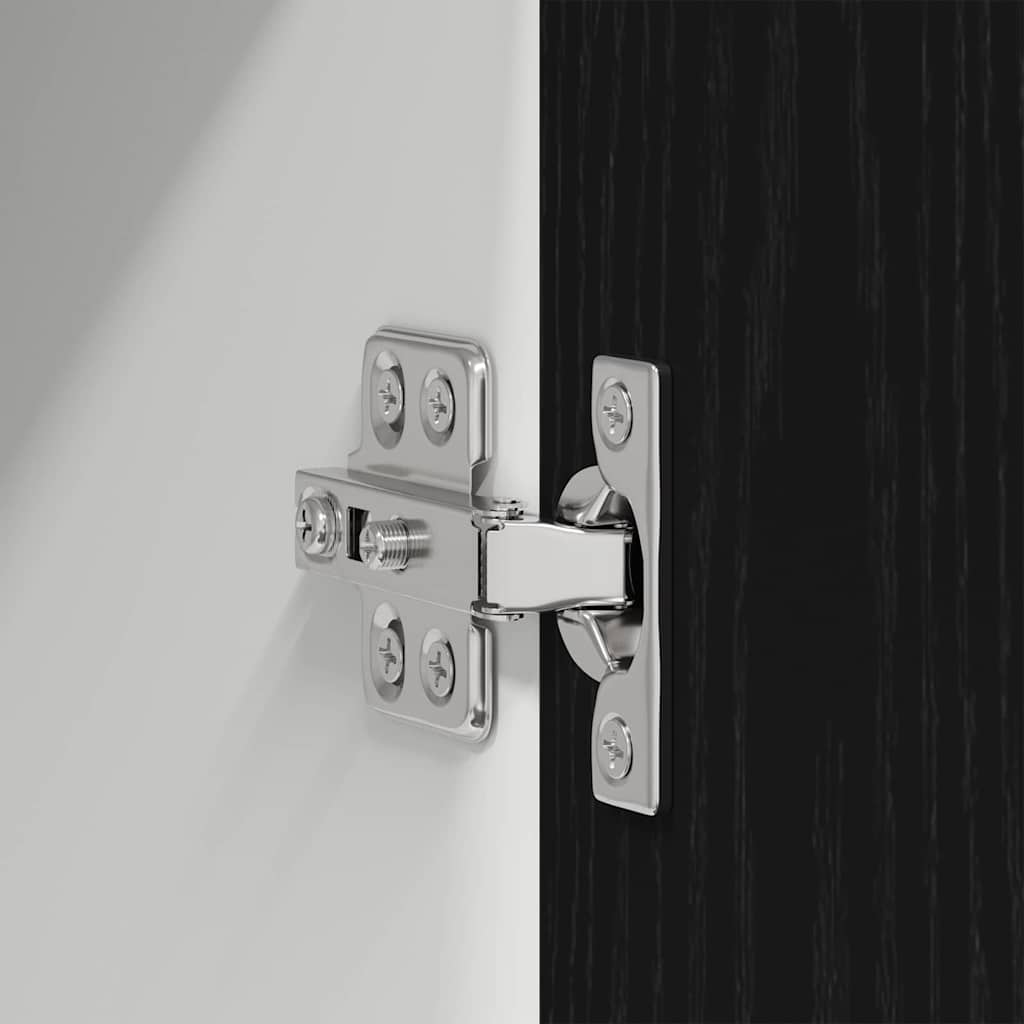 Hanging cabinet Riga Black Oak 40 x 31 x 100 cm Engineered Wood