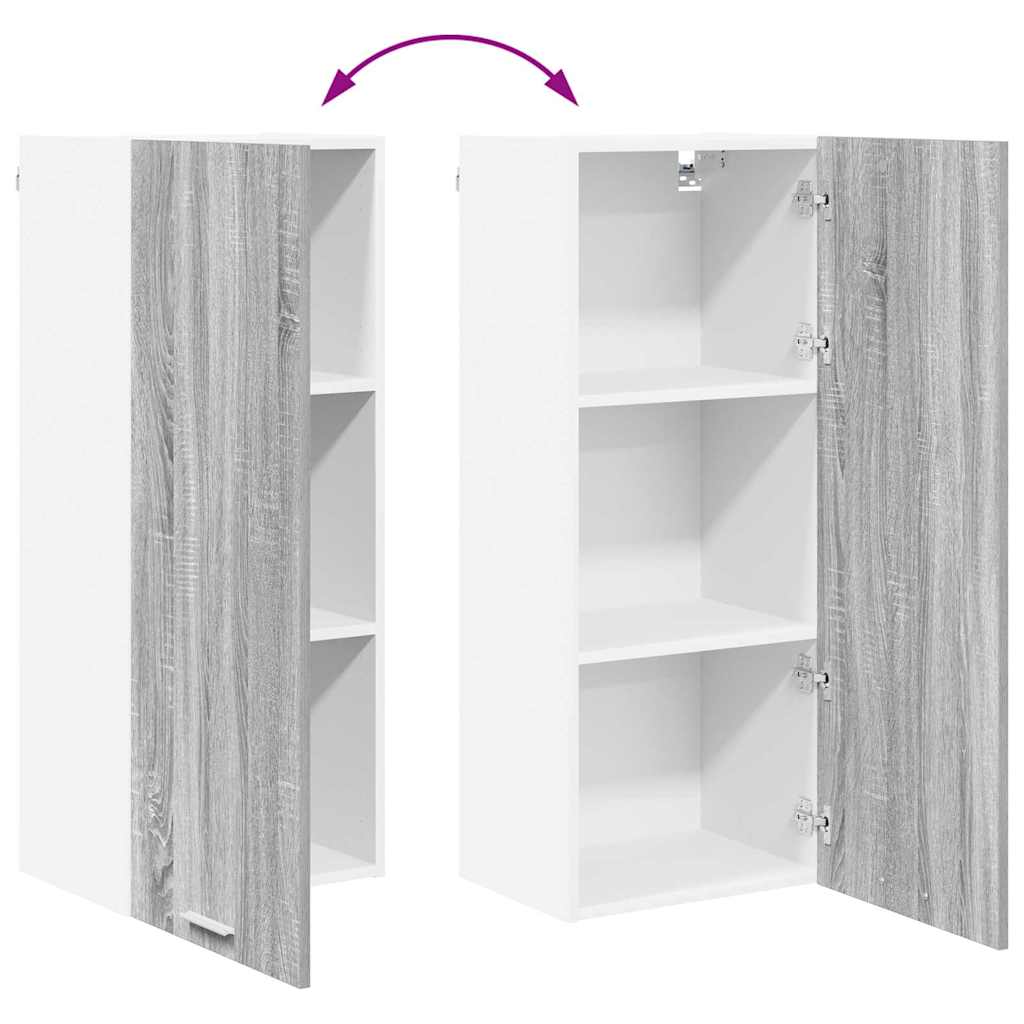 Hanging cabinet with Shelf Riga Grey Sonoma 40 x 31 x 100 cm