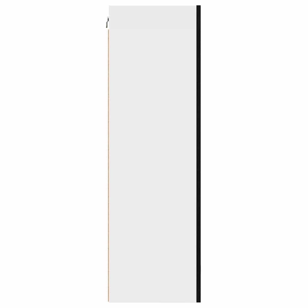 Hanging cabinet Riga Black Oak and White 50 x 31 x 100 cm