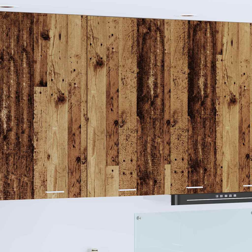 Hanging cabinet Riga Old Wood and White 50 x 31 x 100 cm
