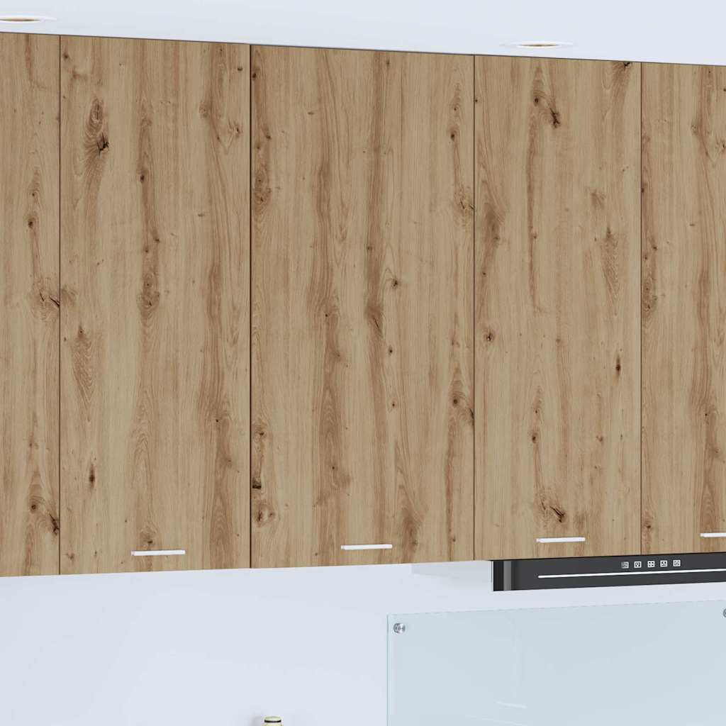 Hanging cabinet Riga Artisan Oak and White 50 x 31 x 100 cm