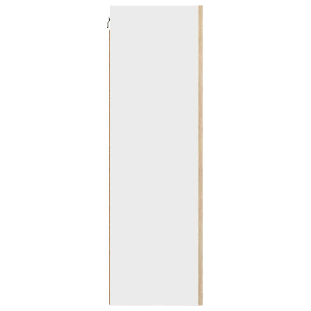 Hanging cabinet Riga Artisan Oak and White 50 x 31 x 100 cm