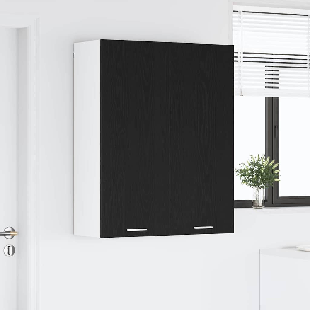 Hanging cabinet Riga Black Oak 80 x 31 x 100 cm Engineered Wood