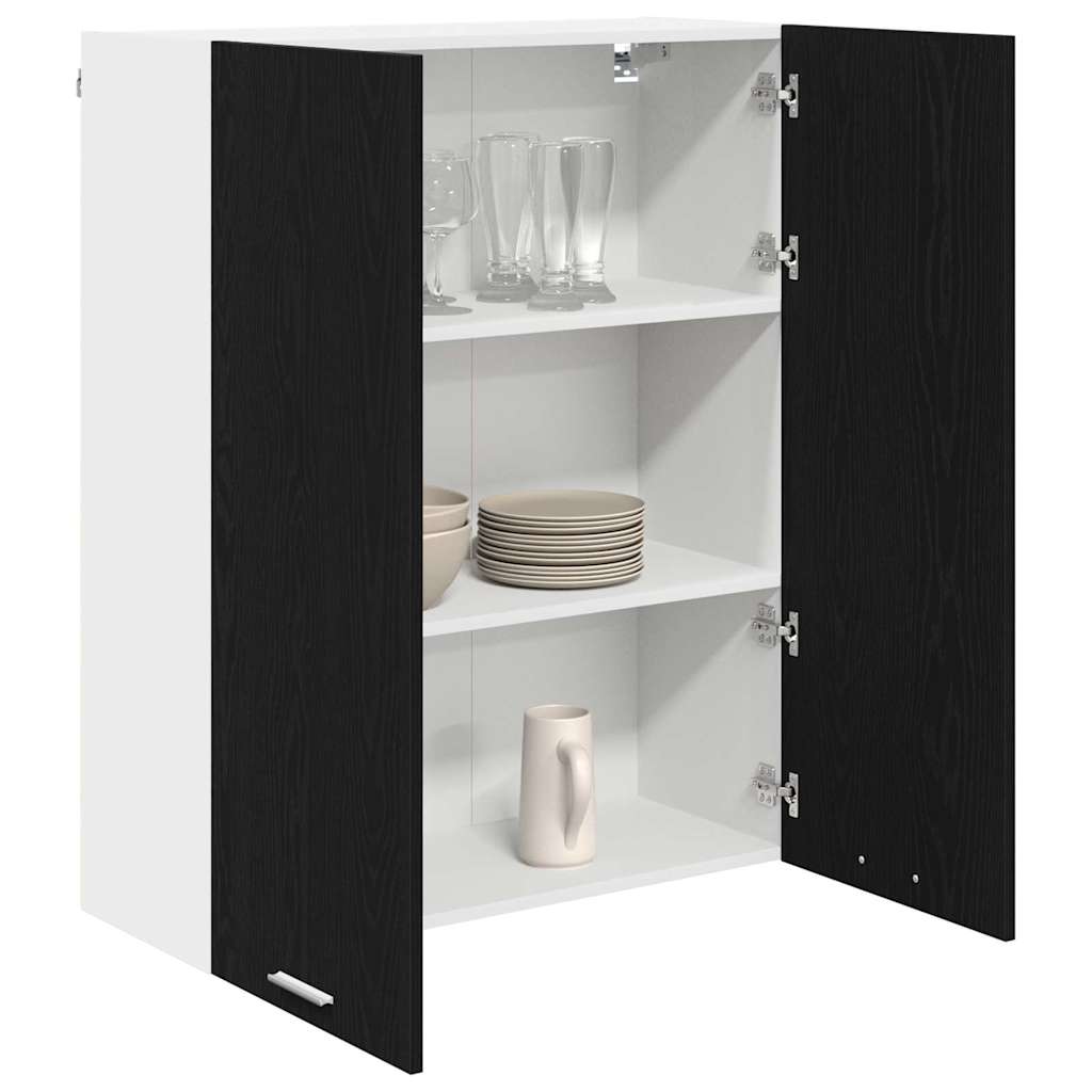 Hanging cabinet Riga Black Oak 80 x 31 x 100 cm Engineered Wood