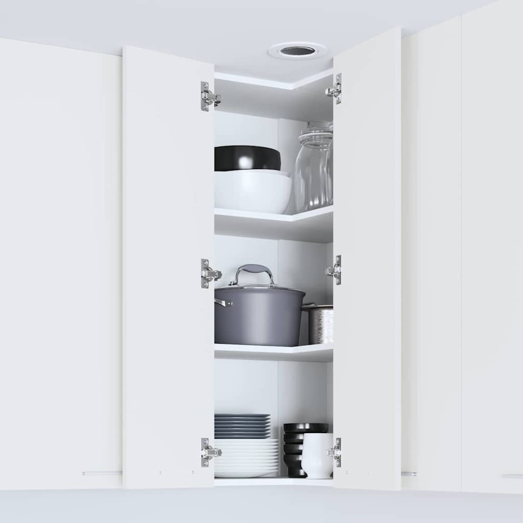 Hanging cabinet Riga White 57 x 57 x 100 cm Engineered Wood