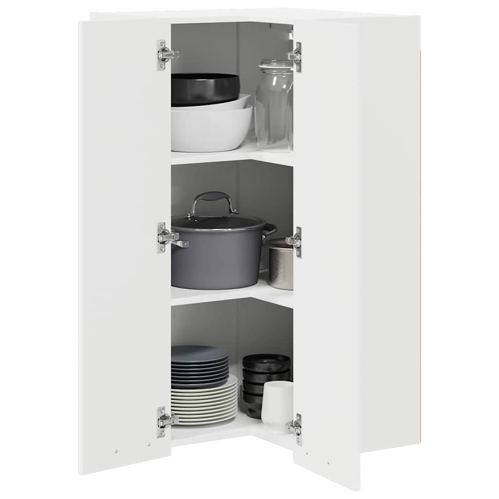 Hanging cabinet Riga White 57 x 57 x 100 cm Engineered Wood