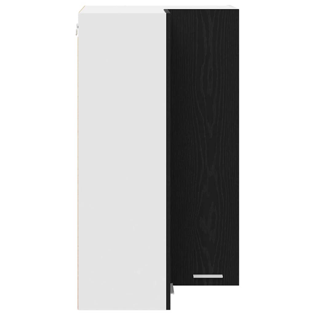 Hanging cabinet Riga Black Oak and White 57 x 57 x 100 cm