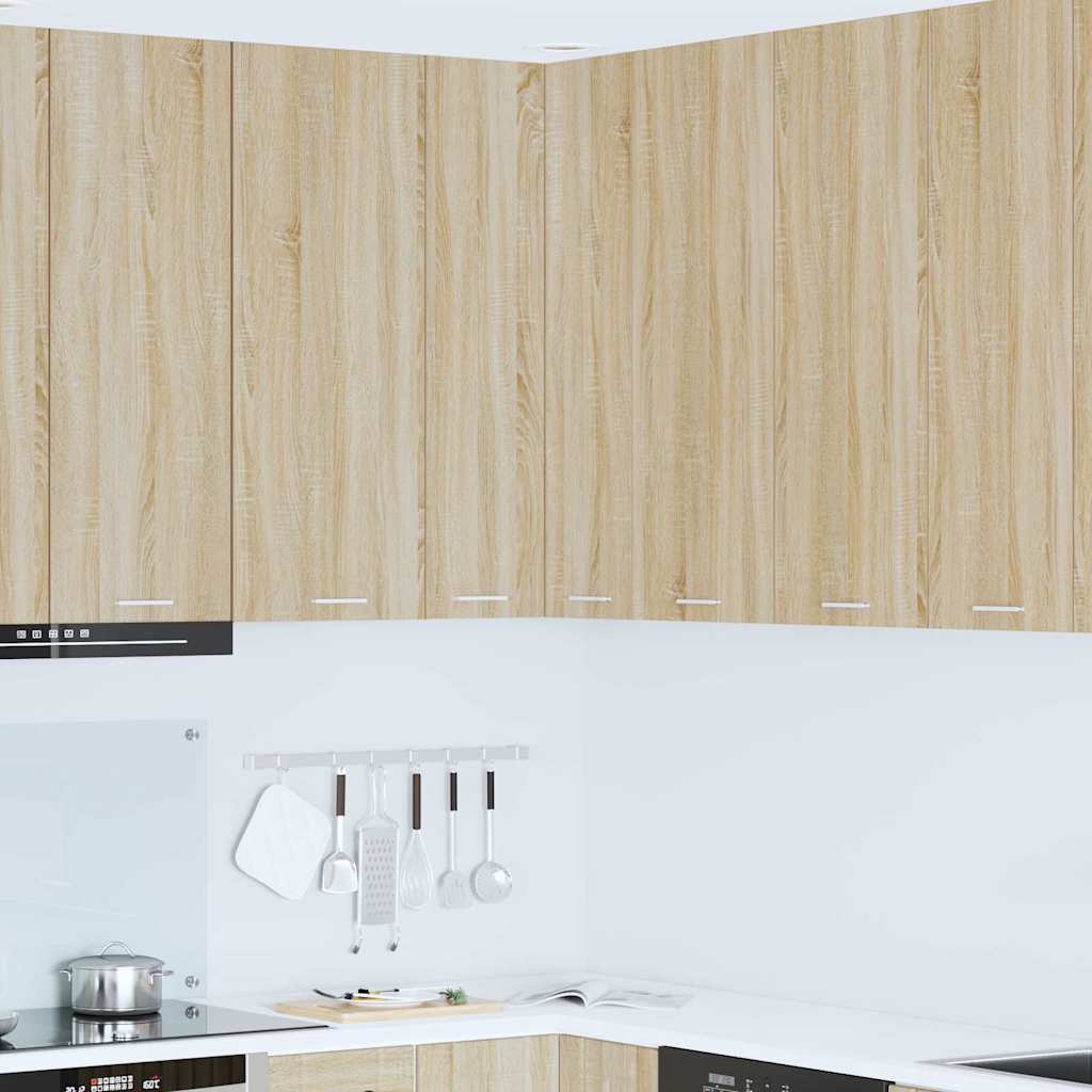 Hanging cabinet Riga Sonoma Oak and White 57 x 57 x 100 cm