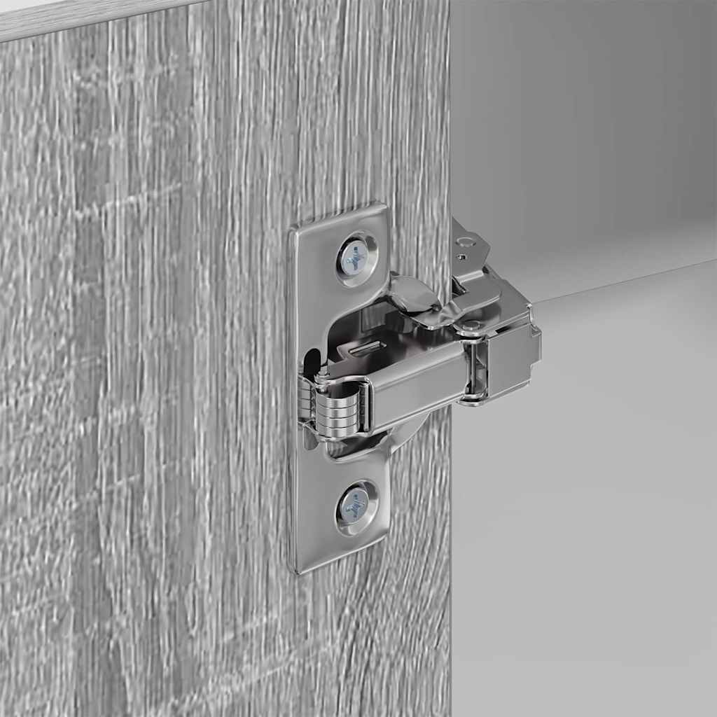 Hanging cabinet Riga Grey Sonoma and White 57 x 57 x 100 cm