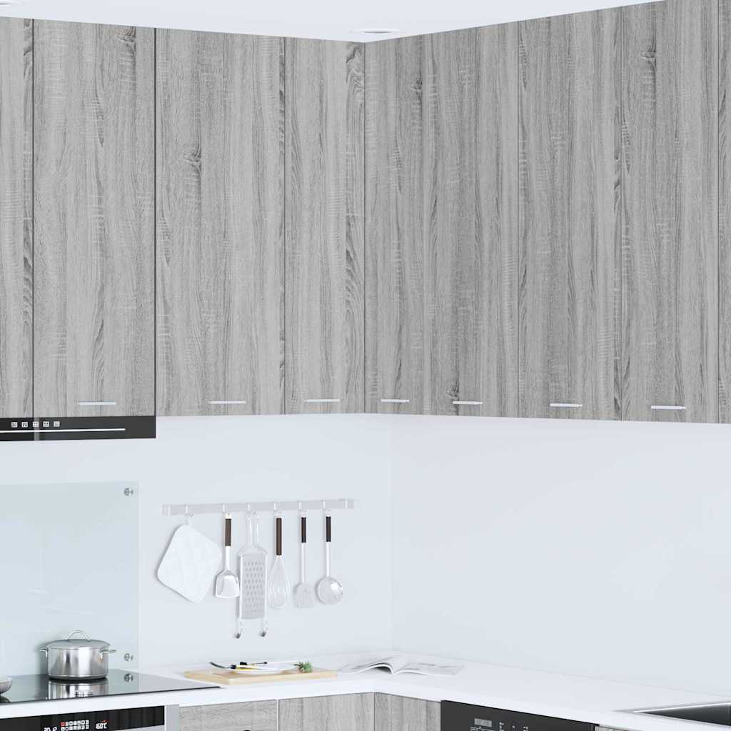 Hanging cabinet Riga Grey Sonoma and White 57 x 57 x 100 cm