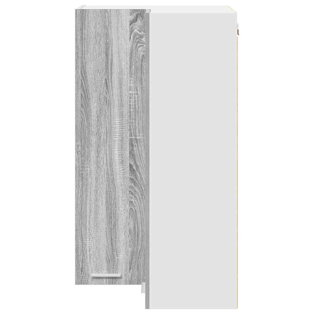 Hanging cabinet Riga Grey Sonoma and White 57 x 57 x 100 cm