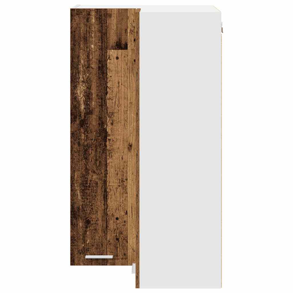 Hanging cabinet Riga Old Wood and White 57 x 57 x 100 cm