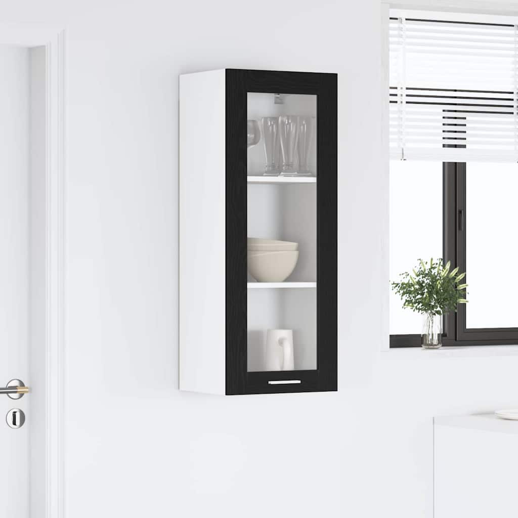 Hanging cabinet Riga Black Oak 40 x 31 x 100 cm Engineered Wood