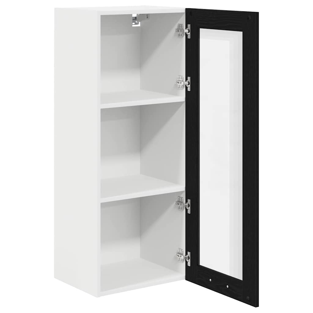 Hanging cabinet Riga Black Oak 40 x 31 x 100 cm Engineered Wood