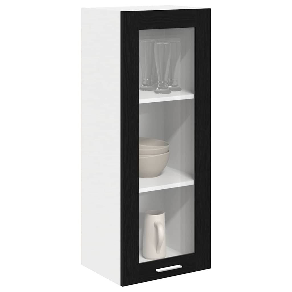 Hanging cabinet Riga Black Oak 40 x 31 x 100 cm Engineered Wood