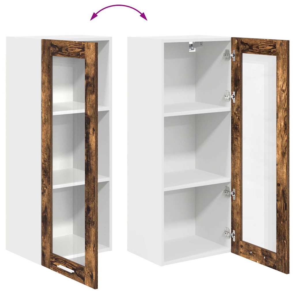 Hanging cabinet with Shelf Riga Smoked Oak 40 x 31 x 100 cm