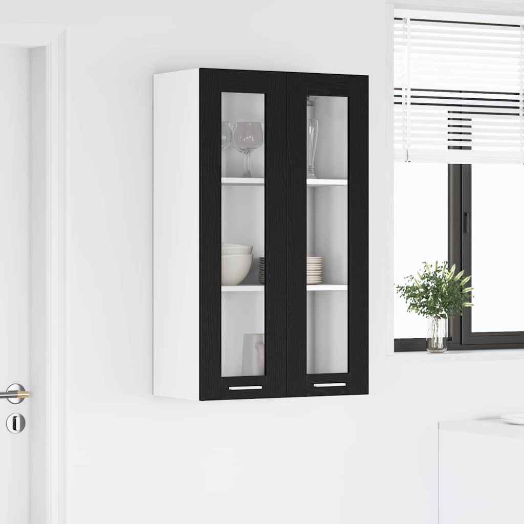Hanging cabinet Riga Black Oak 60 x 31 x 100 cm Engineered Wood