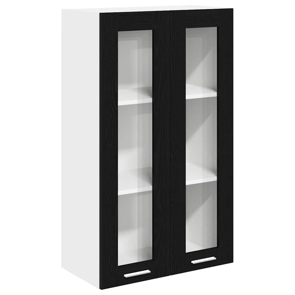 Hanging cabinet Riga Black Oak 60 x 31 x 100 cm Engineered Wood