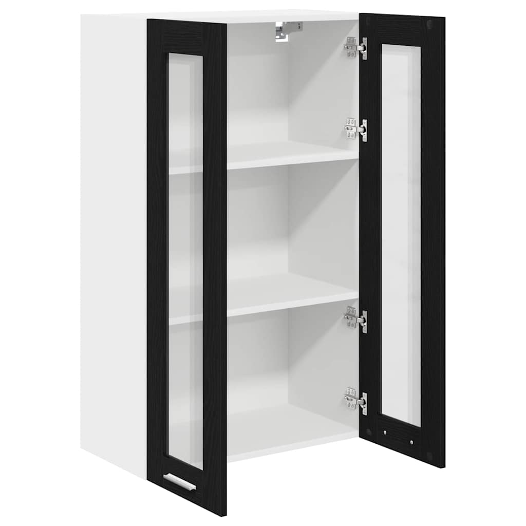 Hanging cabinet Riga Black Oak 60 x 31 x 100 cm Engineered Wood