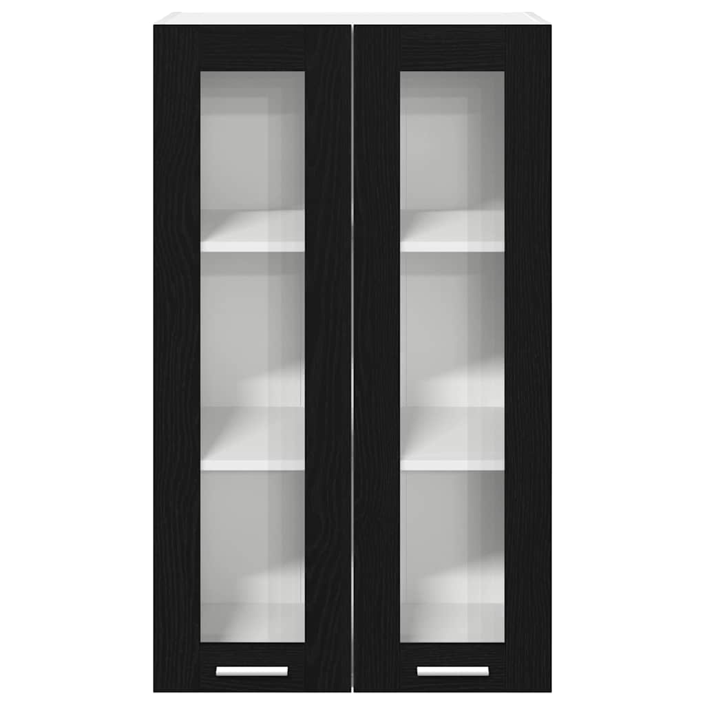 Hanging cabinet Riga Black Oak 60 x 31 x 100 cm Engineered Wood