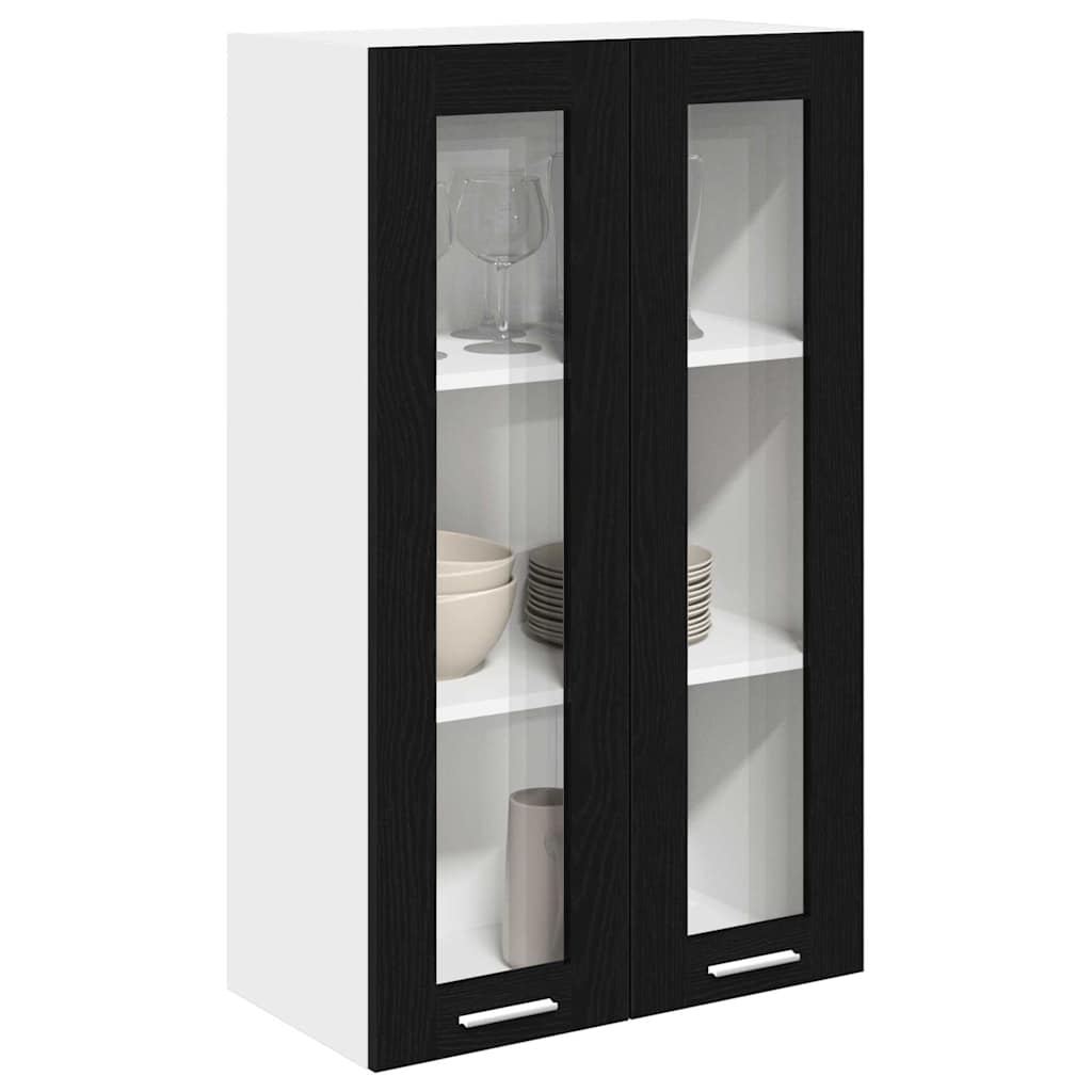 Hanging cabinet Riga Black Oak 60 x 31 x 100 cm Engineered Wood