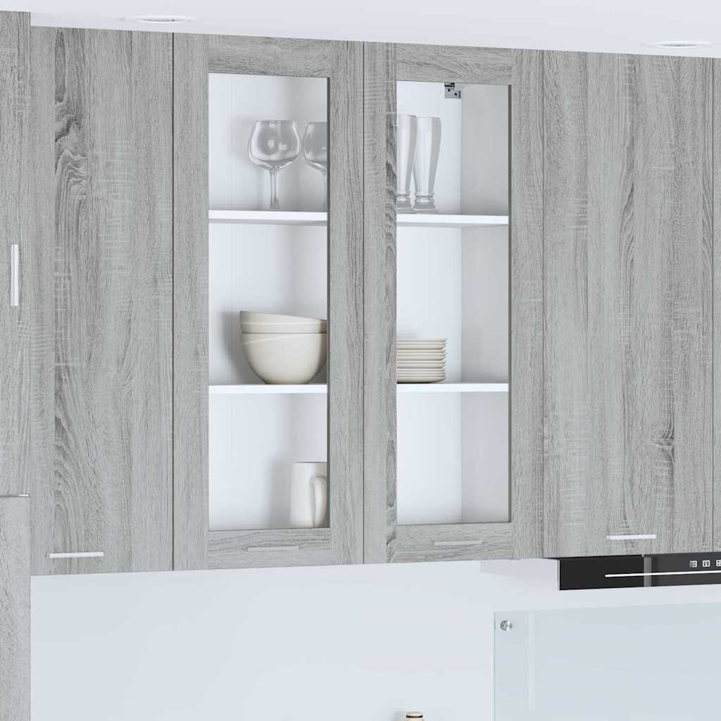 Hanging cabinet with Shelf Riga Grey Sonoma 80 x 31 x 100 cm