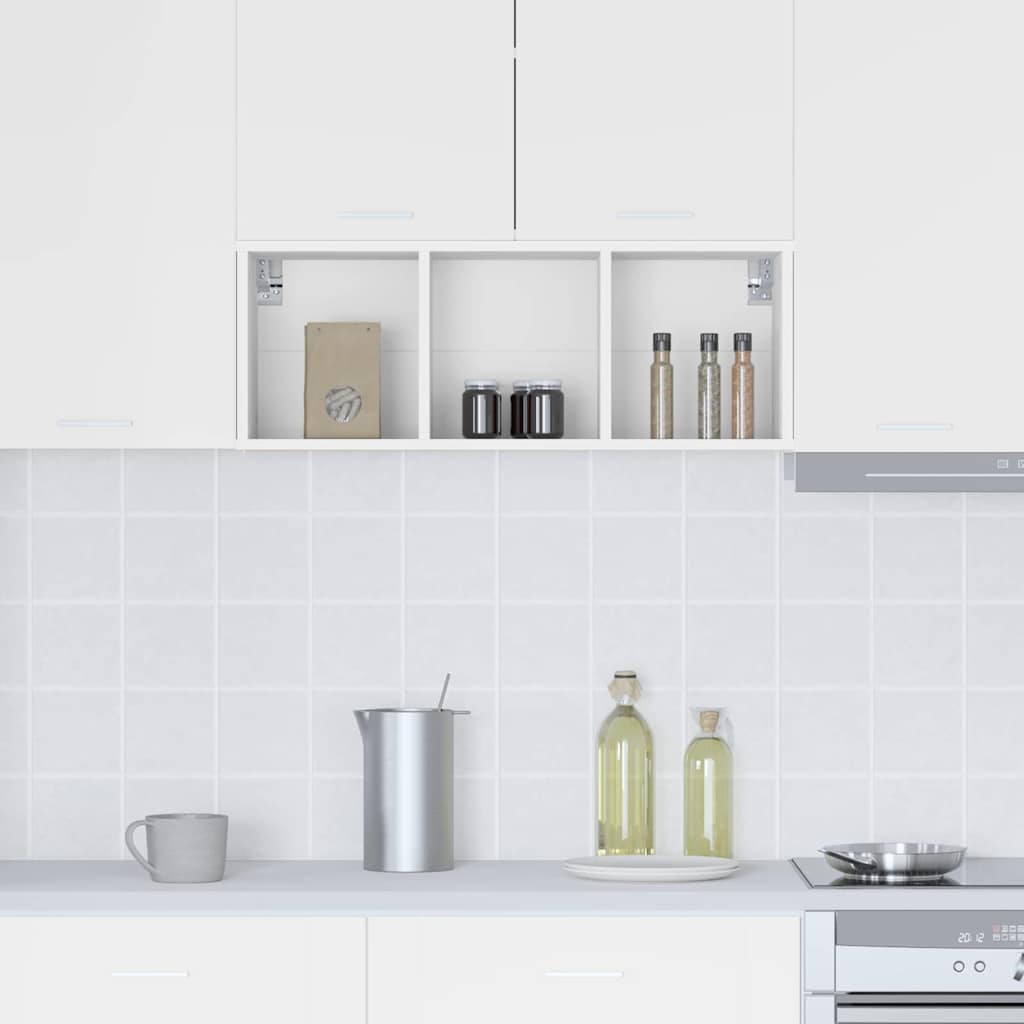 Hanging cabinet Riga White 30 x 29.5 x 80 cm Engineered Wood