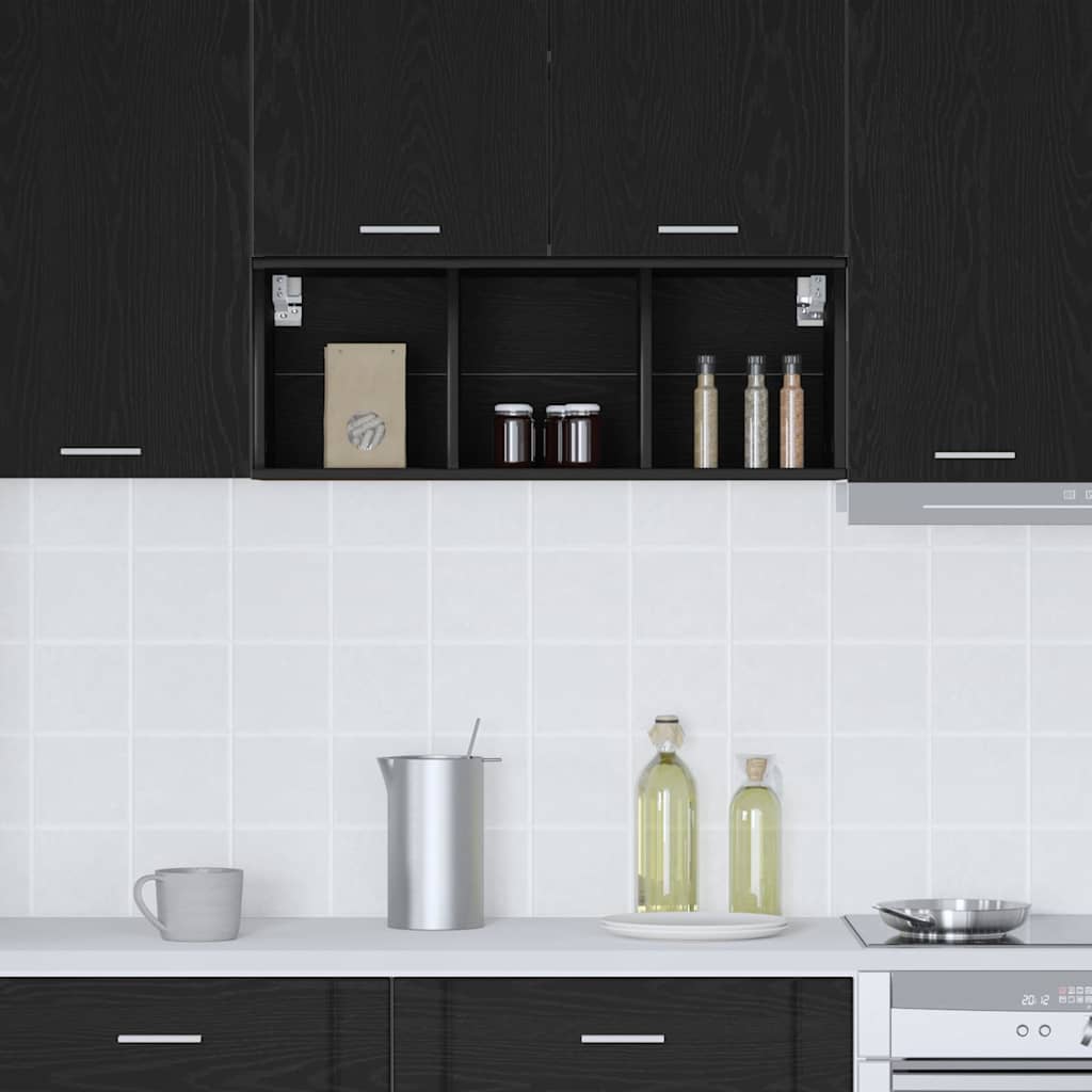 Hanging cabinet with Shelf Riga Black Oak 30 x 29.5 x 80 cm