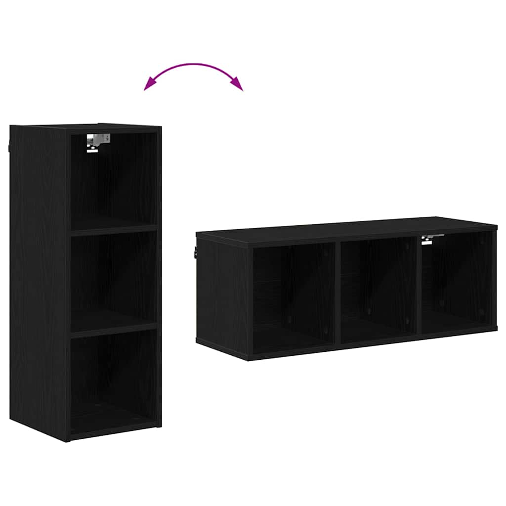 Hanging cabinet with Shelf Riga Black Oak 30 x 29.5 x 80 cm