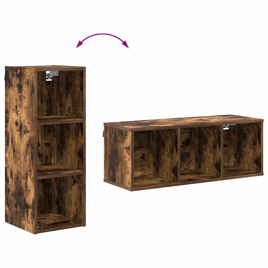 Hanging cabinet with Shelf Riga Smoked Oak 30 x 29.5 x 80 cm