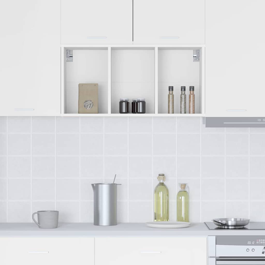 Hanging cabinet Riga White 40 x 29.5 x 80 cm Engineered Wood