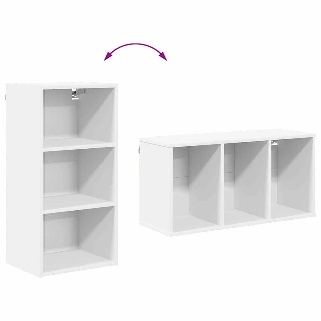 Hanging cabinet Riga White 40 x 29.5 x 80 cm Engineered Wood