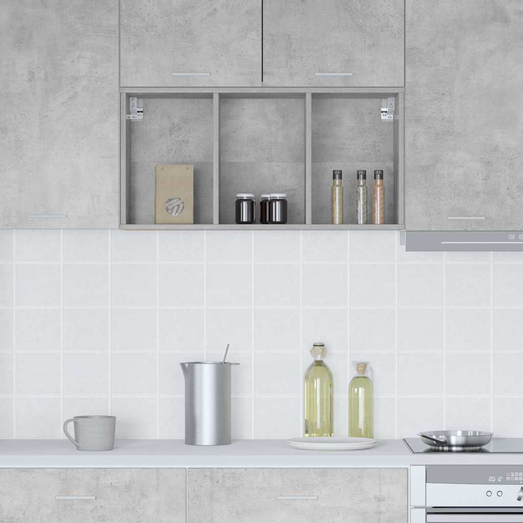 Hanging cabinet with Shelf Riga Concrete Grey 40 x 29.5 x 80 cm
