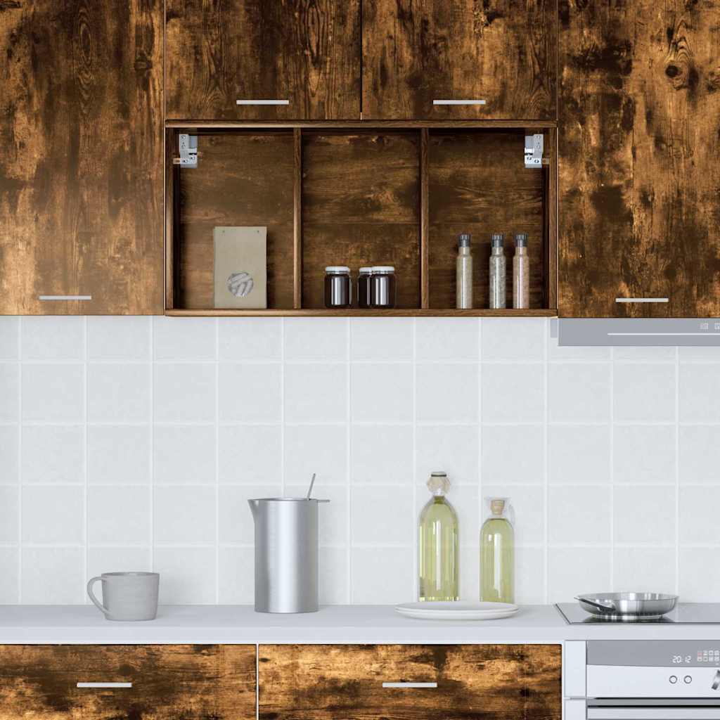 Hanging cabinet with Shelf Riga Smoked Oak 40 x 29.5 x 80 cm