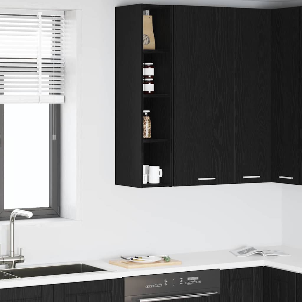 Hanging cabinet with Shelf Riga Black Oak 20 x 29.5 x 100 cm