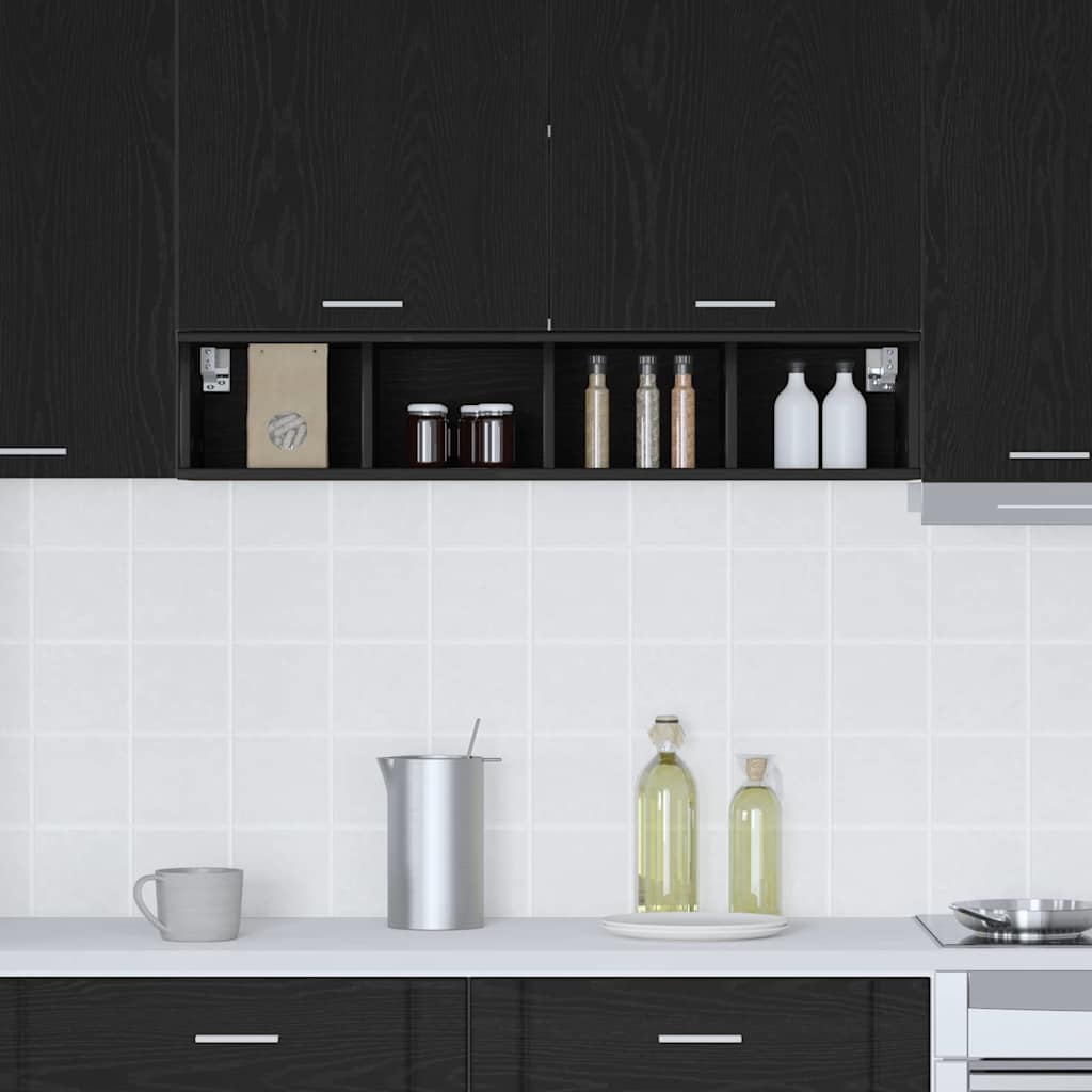Hanging cabinet with Shelf Riga Black Oak 20 x 29.5 x 100 cm