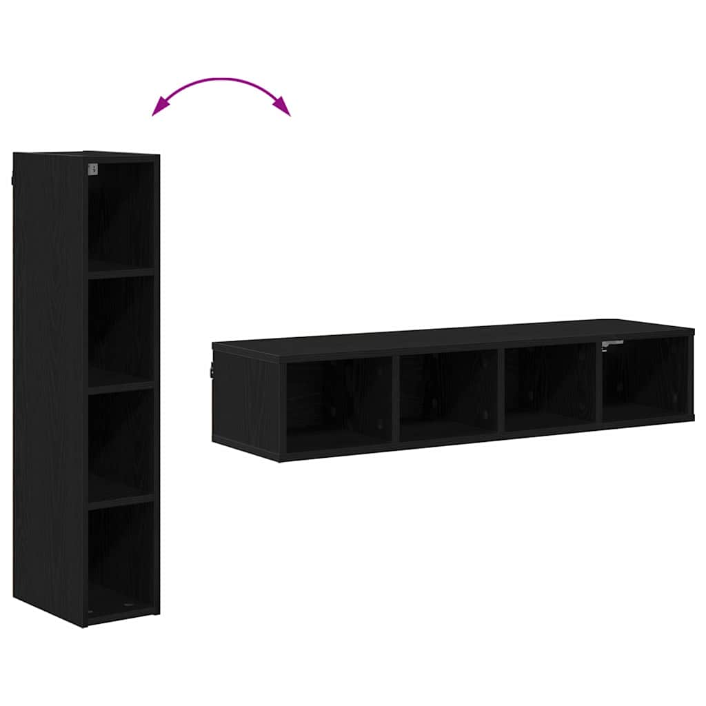 Hanging cabinet with Shelf Riga Black Oak 20 x 29.5 x 100 cm