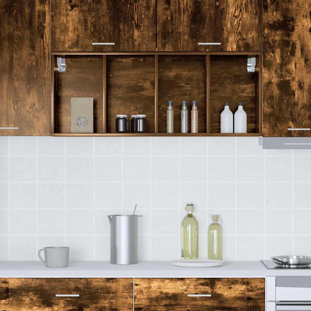 Hanging cabinet with Shelf Riga Smoked Oak 40 x 29.5 x 100 cm