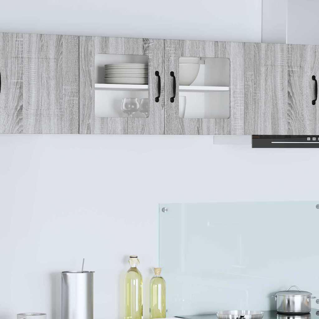 Kitchen Wall Cabinet with Shelf Grey Sonoma 80 x 31 x 40 cm