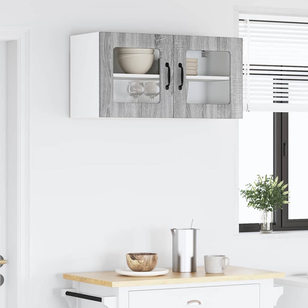 Kitchen Wall Cabinet with Shelf Grey Sonoma 80 x 31 x 40 cm