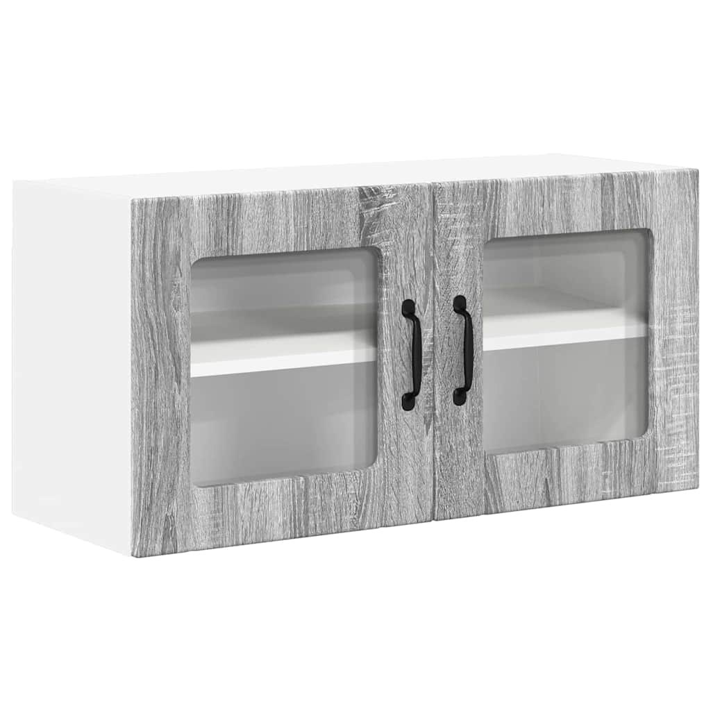 Kitchen Wall Cabinet with Shelf Grey Sonoma 80 x 31 x 40 cm