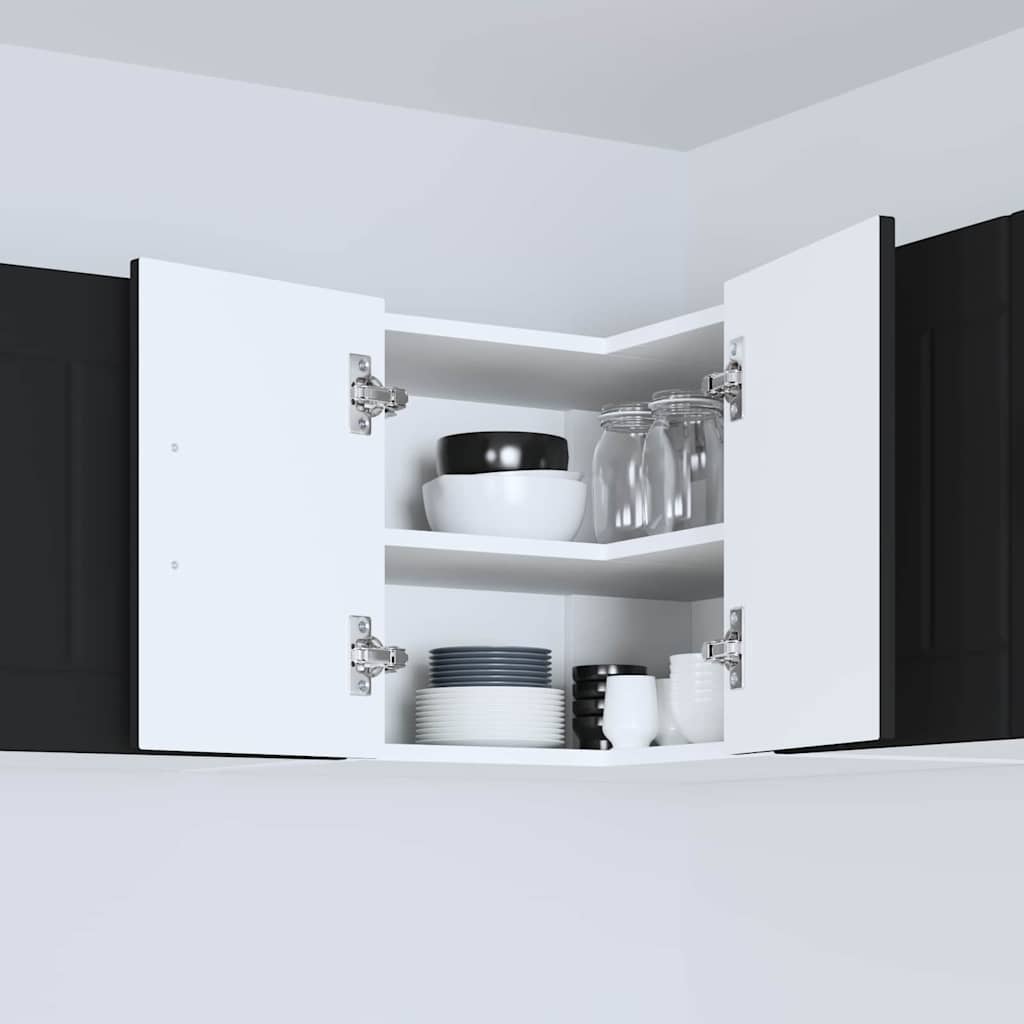 Kitchen Wall Cabinet Black 57 x 57 x 40 cm Engineered Wood