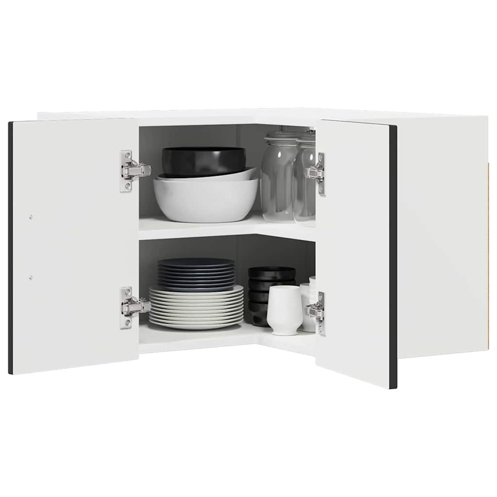 Kitchen Wall Cabinet Black 57 x 57 x 40 cm Engineered Wood