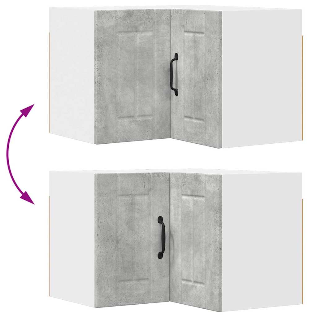 Kitchen Wall Cabinet with Shelf Concrete Grey 57 x 57 x 40 cm