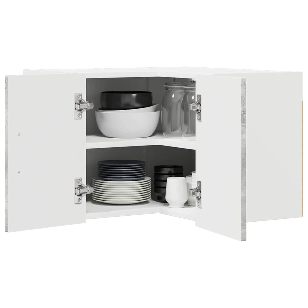 Kitchen Wall Cabinet with Shelf Concrete Grey 57 x 57 x 40 cm