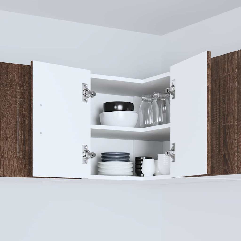Kitchen Wall Cabinet Brown Oak 57 x 57 x 40 cm Engineered Wood